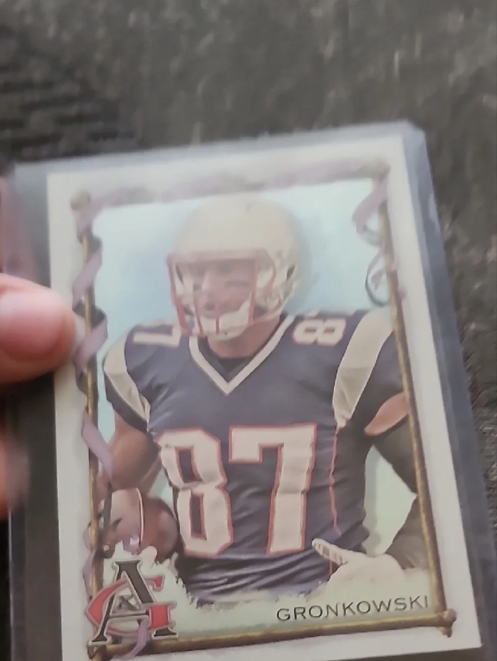 Topps Football Card Sleeve with Clear Front and Purple Accents